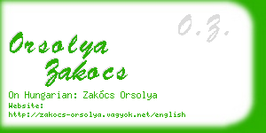 orsolya zakocs business card